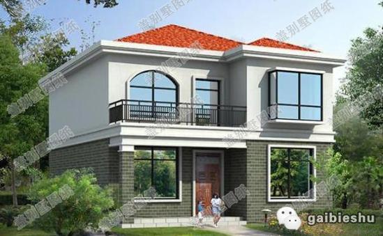 2款25萬二層簡歐農(nóng)村小別墅設(shè)計圖，外形設(shè)計雅觀，室內(nèi)布局流暢