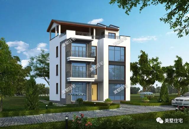 極具現(xiàn)代風(fēng)格的別墅設(shè)計(jì)圖，造價(jià)也不高，是小宅基地的完美首選