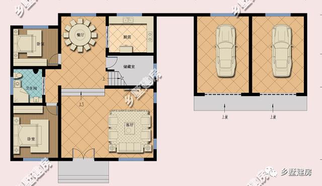 中式三層別墅設計圖還設有茶室，能建起這樣的別墅也著實挺拉風