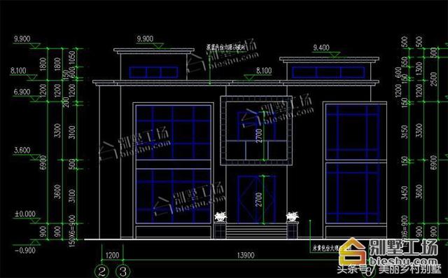 13.9X12.9m現(xiàn)代二層別墅設(shè)計(jì)圖，地下室車庫，在農(nóng)村建也是一個不錯的選擇