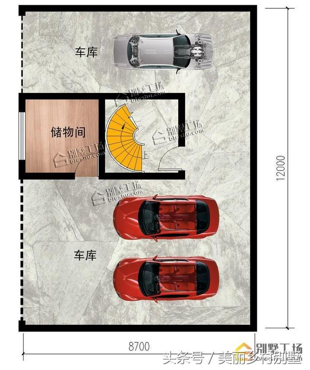 13.9X12.9m現(xiàn)代二層別墅設(shè)計(jì)圖，地下室車庫，在農(nóng)村建也是一個不錯的選擇