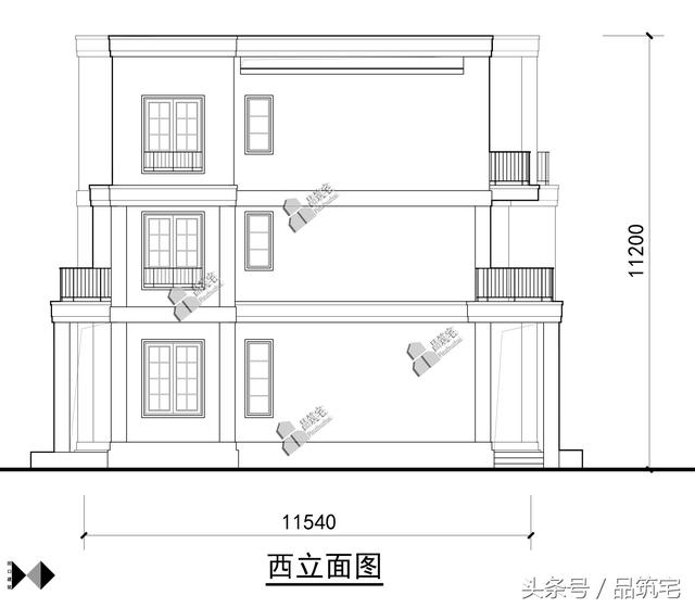 三層現(xiàn)代風(fēng)格別墅設(shè)計(jì)圖，純白陶板立面，簡潔利落，既美觀又實(shí)用！
