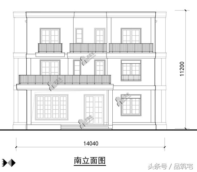 三層現(xiàn)代風(fēng)格別墅設(shè)計(jì)圖，純白陶板立面，簡潔利落，既美觀又實(shí)用！