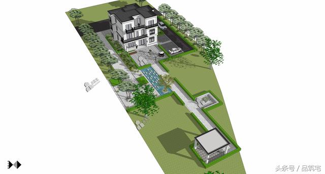 三層現(xiàn)代風(fēng)格別墅設(shè)計(jì)圖，純白陶板立面，簡潔利落，既美觀又實(shí)用！