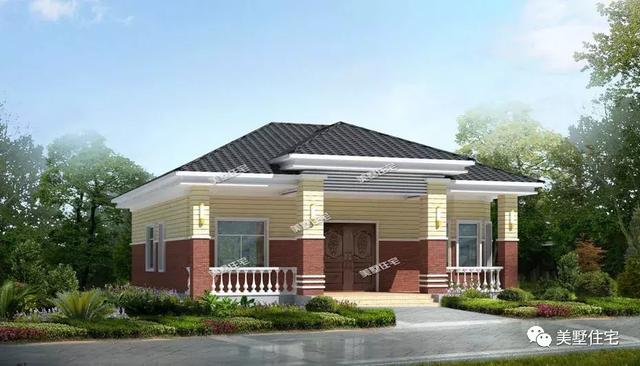 帶庭院一層鄉(xiāng)村美墅設計圖，造價10多萬，建成不輸百萬效果