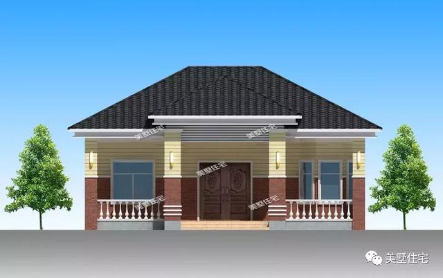 帶庭院一層鄉(xiāng)村美墅設計圖，造價10多萬，建成不輸百萬效果