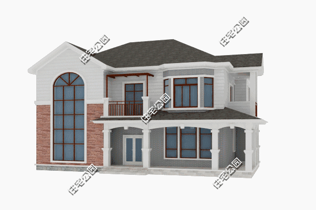 精致二層別墅+挑空客廳設(shè)計(jì)圖，這樣的農(nóng)村別墅，不蓋一棟實(shí)在太可惜了