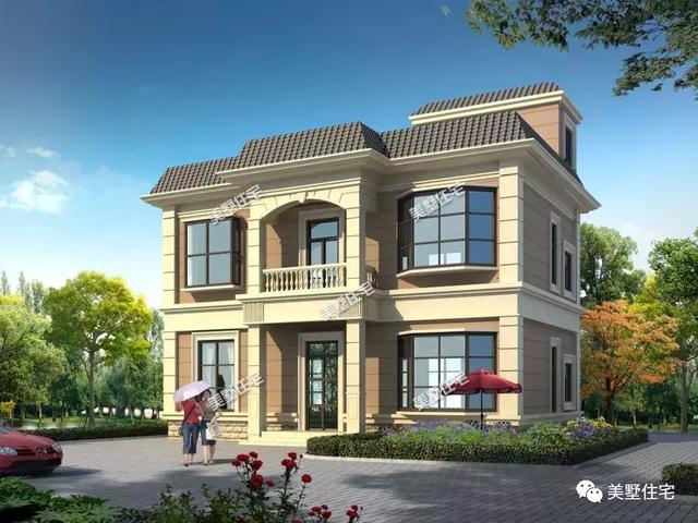 簡歐風格的別墅設(shè)計圖，進深10米，造價不高外觀靚，室內(nèi)布局還實用