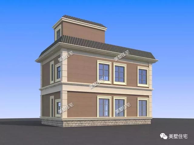 簡歐風格的別墅設(shè)計圖，進深10米，造價不高外觀靚，室內(nèi)布局還實用