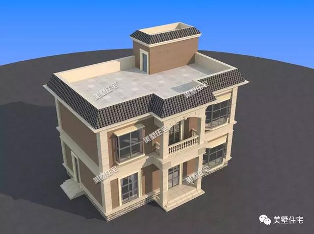 簡歐風格的別墅設(shè)計圖，進深10米，造價不高外觀靚，室內(nèi)布局還實用