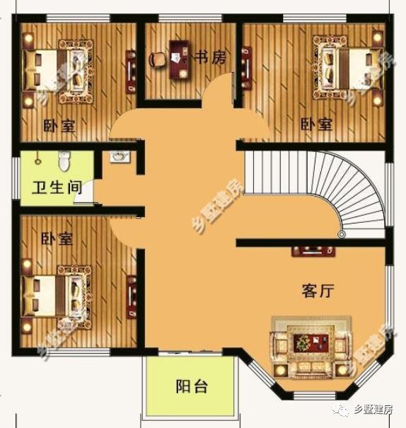 18萬(wàn)就可以搞定的農(nóng)村自建別墅，超值的二層別墅設(shè)計(jì)圖