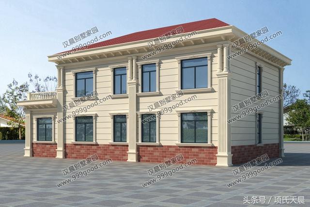 自建19.4米x11米農(nóng)村兩層別墅設(shè)計(jì)圖，車庫(kù)+露臺(tái)+烤火間，盡享舒適生活