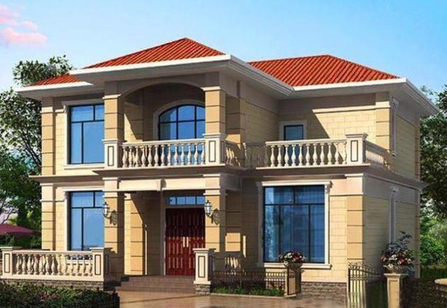 簡單實(shí)用的二層農(nóng)村自建房設(shè)計(jì)圖，清新淡雅，保證老少都喜歡