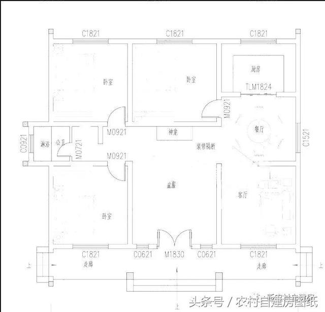 3款一層農(nóng)村別墅設(shè)計(jì)圖，性價(jià)比高，居住肯定很舒服