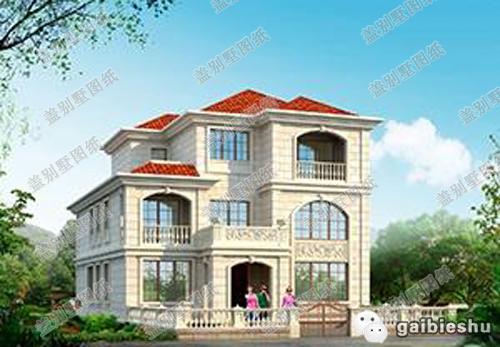 造價(jià)60萬(wàn)12×17米框架結(jié)構(gòu)三層帶挑空客廳別墅設(shè)計(jì)圖，這款設(shè)計(jì)頗具特色