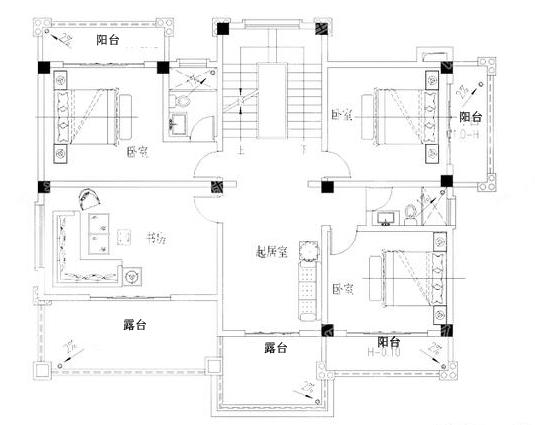 三層農(nóng)村別墅戶型設(shè)計圖，帶涼亭+車庫+挑空客廳，很有特色的一款設(shè)計