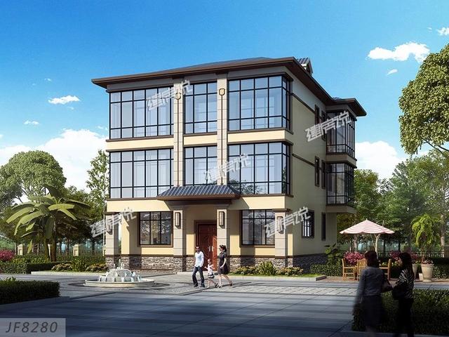 3款新中式別墅設(shè)計圖，配色經(jīng)典，氣派和文雅，室內(nèi)設(shè)計非常走心，接地氣