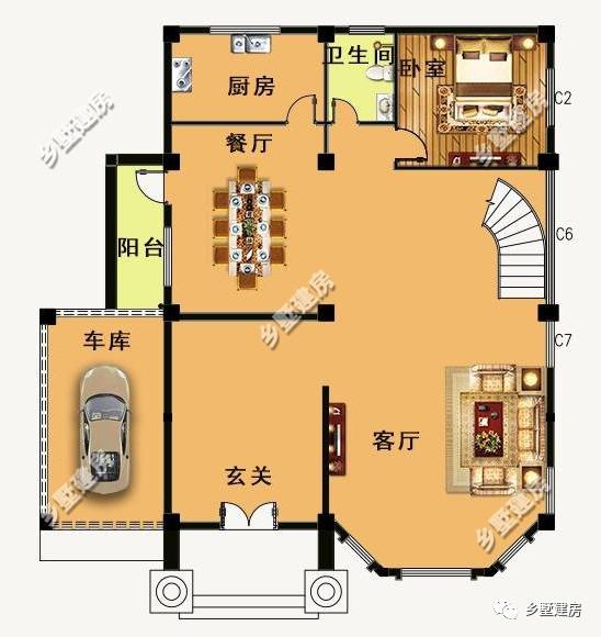 推薦三套磚混結(jié)構(gòu)農(nóng)村自建別墅設(shè)計圖紙，喜歡可以收藏一下