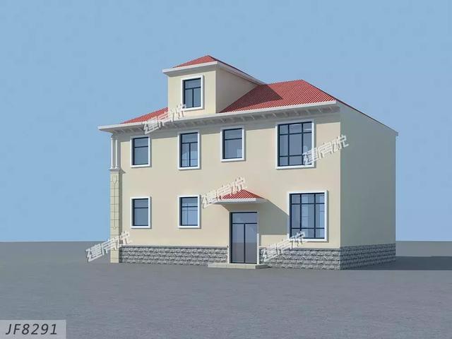 這款簡歐別墅設(shè)計圖不簡單，雙儲物室+雙客廳，簡約的線條，清新明快的顏色，怎么看都喜歡