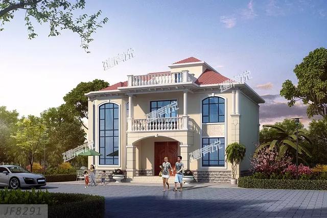 這款簡歐別墅設(shè)計圖不簡單，雙儲物室+雙客廳，簡約的線條，清新明快的顏色，怎么看都喜歡