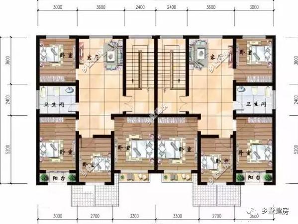 適合兩兄弟建的農(nóng)村雙拼自建房設(shè)計圖，外觀大氣，造價上也可以省一些費用