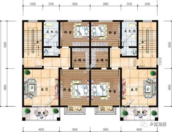 適合兩兄弟建的農(nóng)村雙拼自建房設(shè)計圖，外觀大氣，造價上也可以省一些費用