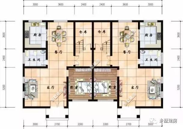 適合兩兄弟建的農(nóng)村雙拼自建房設(shè)計圖，外觀大氣，造價上也可以省一些費用