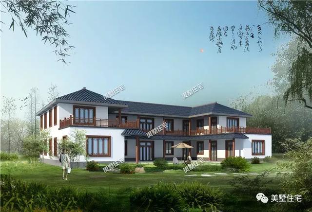 3款帶堂屋的新中式別墅設計圖戶型，適合農村生活的設計，實用性超強