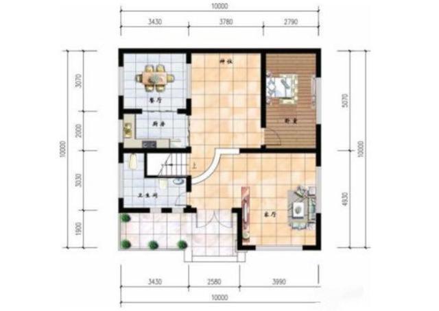 占地100平米的小戶(hù)型別墅設(shè)計(jì)圖，經(jīng)濟(jì)實(shí)用，少很多顧慮，適合農(nóng)村建