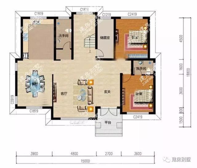 自帶格子窗的農(nóng)村自建房設(shè)計圖，建出來的效果不比城里的房子差