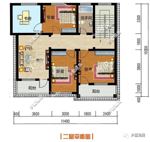 11*10米新農(nóng)村2層自建小別墅設(shè)計(jì)圖，戶型經(jīng)典