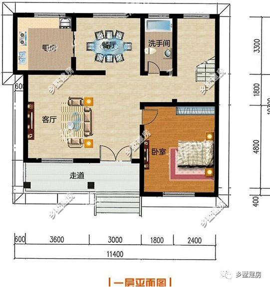11*10米新農(nóng)村2層自建小別墅設(shè)計(jì)圖，戶型經(jīng)典