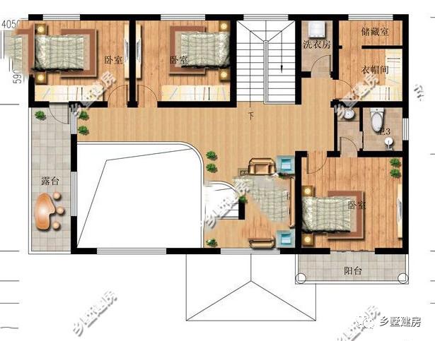 兩層歐式羅馬柱自建別墅設(shè)計圖，外觀大氣，建成絕對讓你有面子
