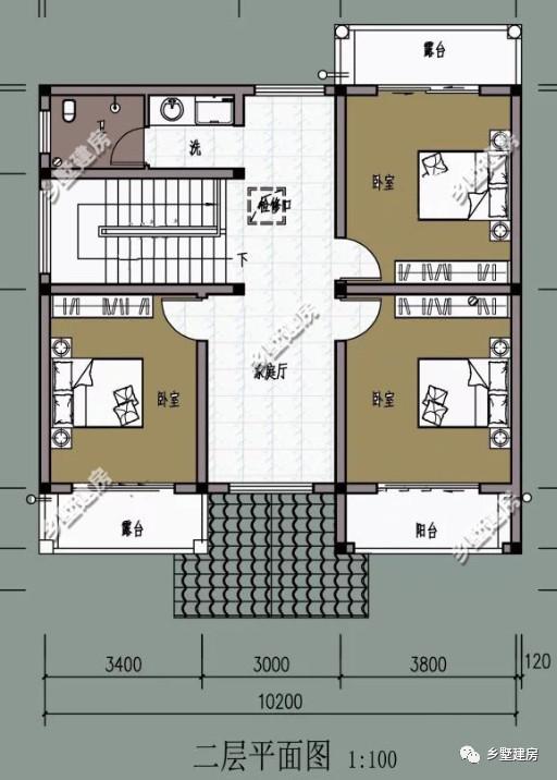 兩層歐式羅馬柱自建別墅設(shè)計圖，外觀大氣，建成絕對讓你有面子