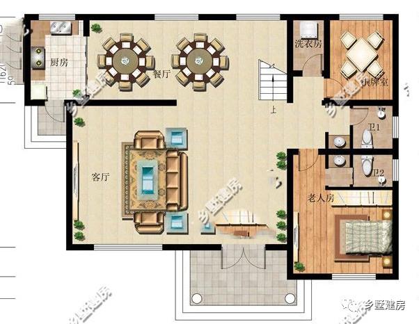 兩層歐式羅馬柱自建別墅設(shè)計圖，外觀大氣，建成絕對讓你有面子