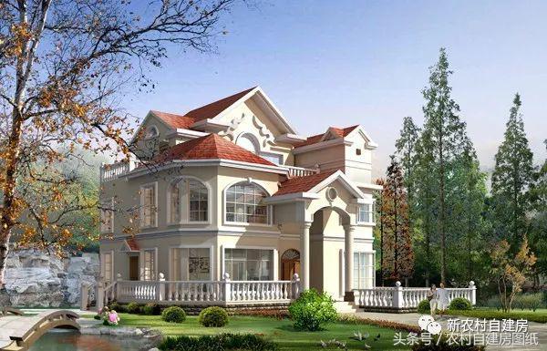 三款帶走廊和側(cè)門的歐式建筑別墅設(shè)計(jì)圖，不僅高端風(fēng)景也是極好