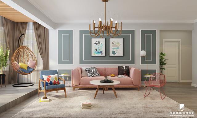 156m2北歐宜家裝修案例，整個空間溫馨，充滿甜蜜感