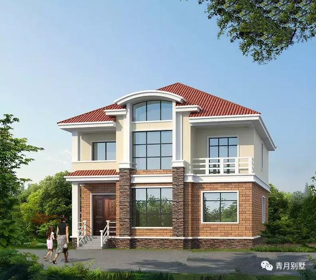 11.2米×13.6米二層別墅自建房，造型別致，個性十足，通透大方！