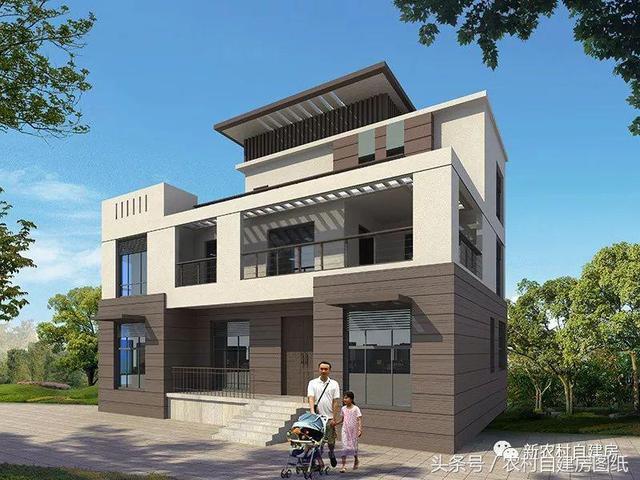 五款現(xiàn)代風(fēng)農(nóng)村別墅設(shè)計圖，極簡主義，90后的最愛