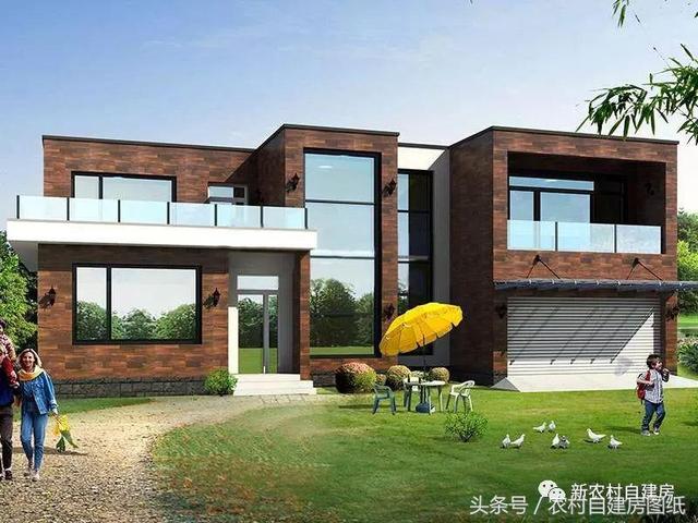 五款現(xiàn)代風(fēng)農(nóng)村別墅設(shè)計圖，極簡主義，90后的最愛