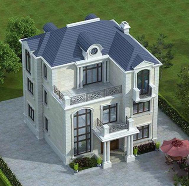 三層自建別墅設(shè)計(jì)圖，結(jié)構(gòu)非常簡(jiǎn)單，稍有經(jīng)驗(yàn)的工程隊(duì)，拿圖就可以建房了