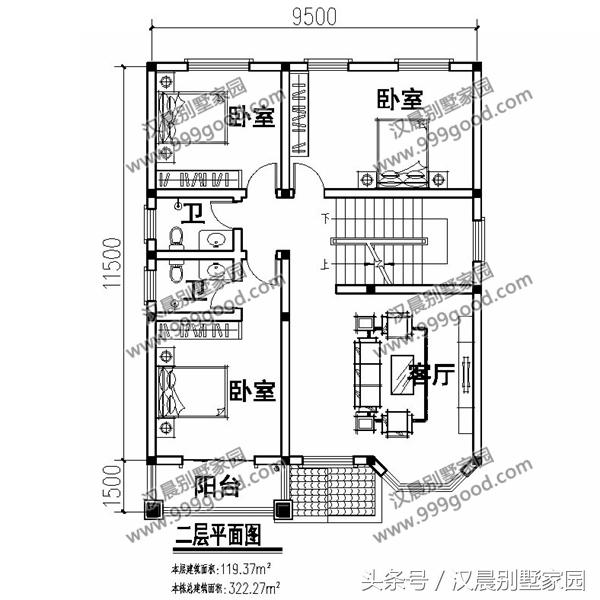 2棟騎樓式簡歐別墅設(shè)計圖，美觀又實用，第2款開間7.3米