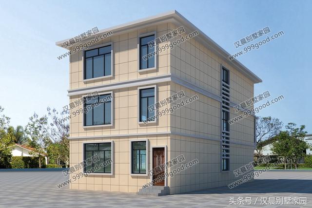 2棟騎樓式簡歐別墅設(shè)計圖，美觀又實用，第2款開間7.3米