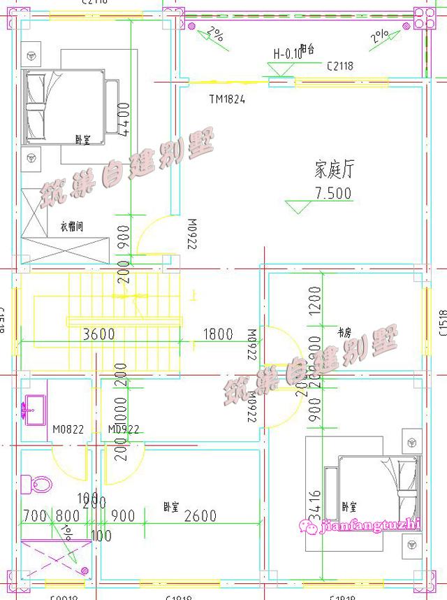 110平米四層農(nóng)村自建房，外觀簡(jiǎn)約精致，易于施工。