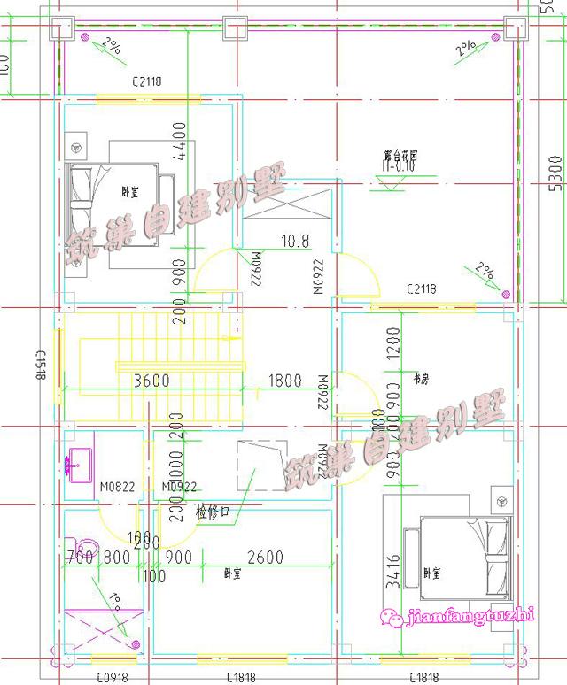 110平米四層農(nóng)村自建房，外觀簡(jiǎn)約精致，易于施工。