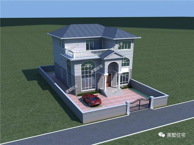 12X16米三層別墅設(shè)計(jì)圖，6室2廳，有院子才叫真氣派