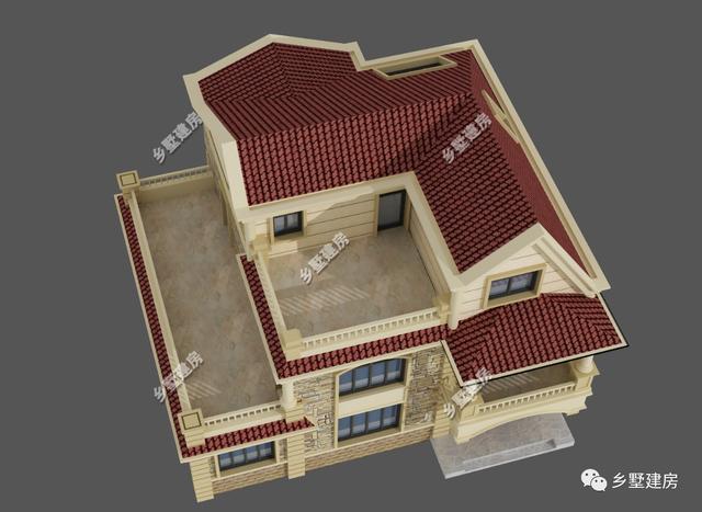 11X10米三層農(nóng)村小別墅，旋轉(zhuǎn)樓梯+雙露臺，布局滿分不怕驕傲！