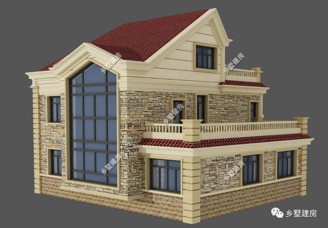 11X10米三層農(nóng)村小別墅，旋轉(zhuǎn)樓梯+雙露臺，布局滿分不怕驕傲！