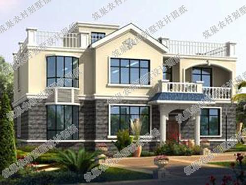 二層平屋頂3廳6臥農(nóng)村自建房，造價20萬，簡單實用