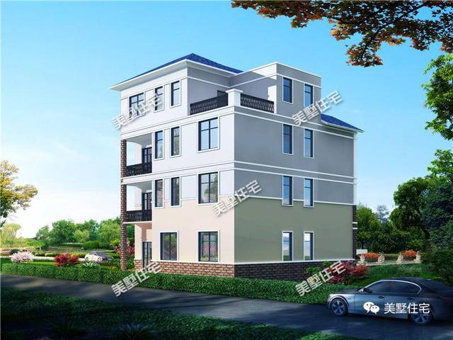 12X12四層別墅設(shè)計(jì)圖，主體造價(jià)50萬，聽說這才是有錢人才能建的起別墅